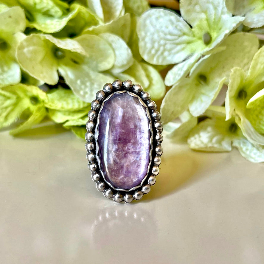 Lavender/ Pink Lepidolite Ring